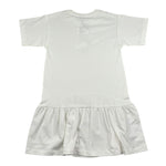 Moschino Abito Mezza Manica Tinta Unita con Stampa per Bambina HDV0HK BIANCO MOSCHINO 