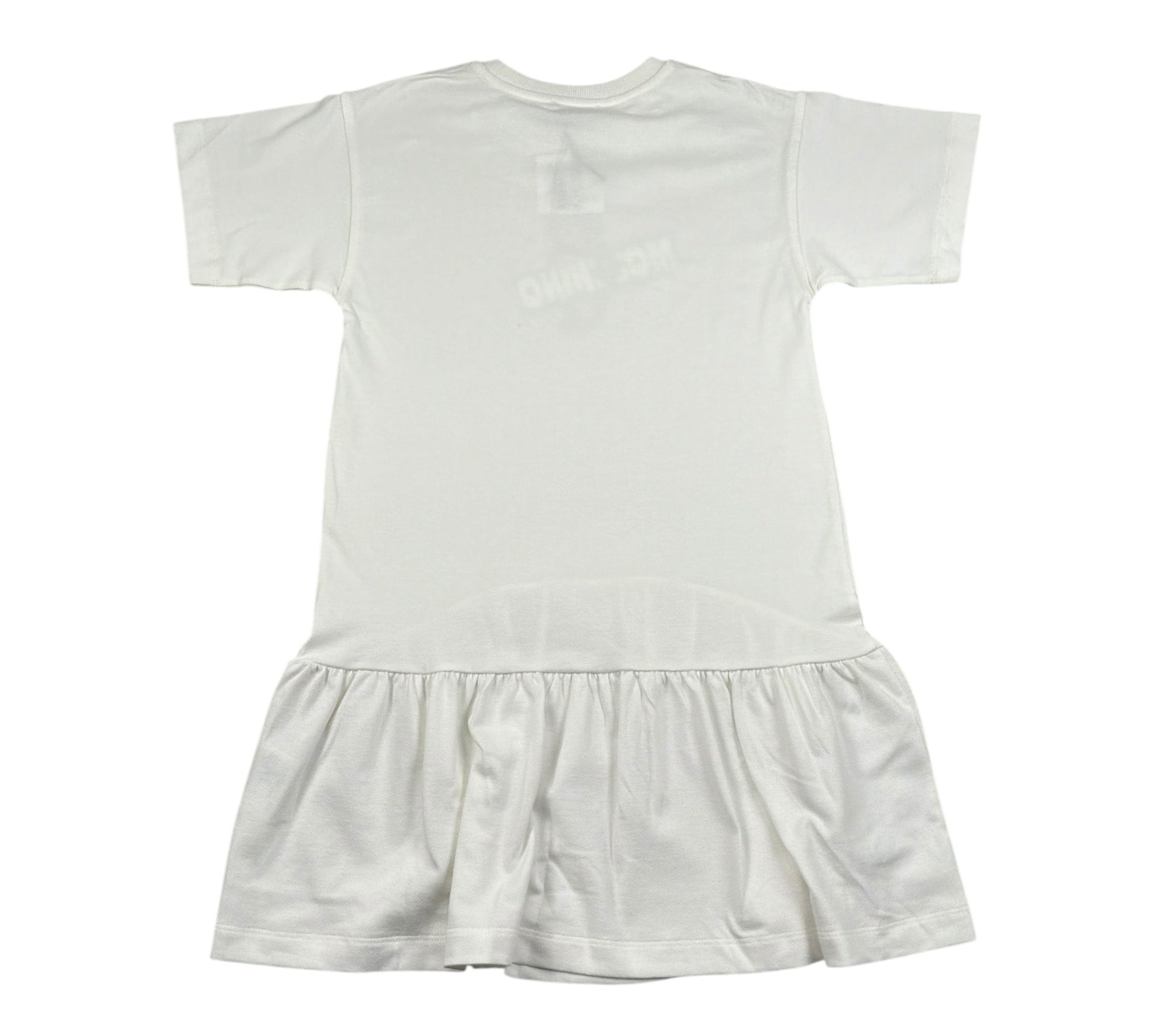 Moschino Abito Mezza Manica Tinta Unita con Stampa per Bambina HDV0HK BIANCO MOSCHINO 