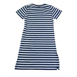 Moschino Abito Bicolore con Fantasia A Righe per Bambina HDV0HN BIANCO/BLU MOSCHINO 
