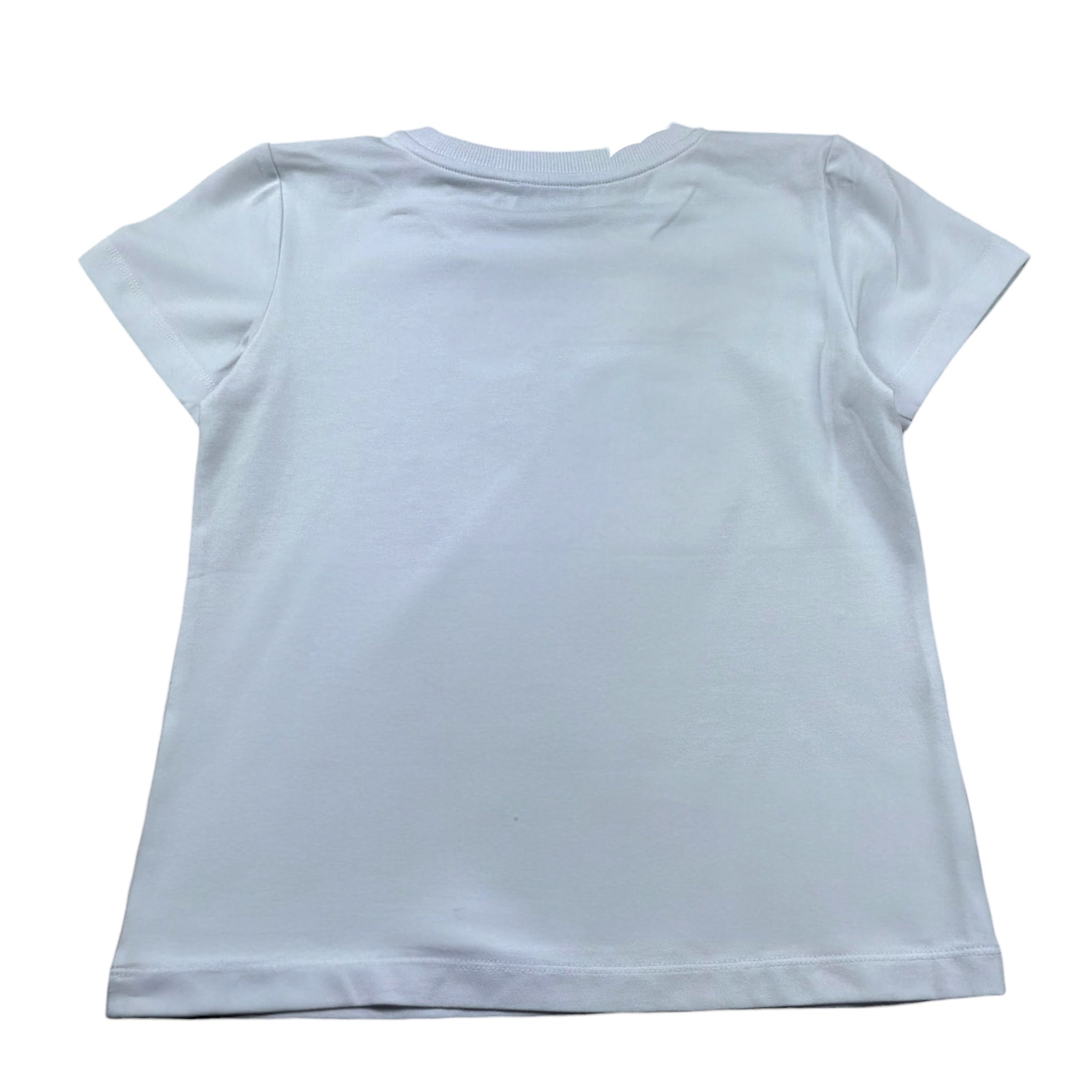 Moschino T-Shirt Girocollo Tinta Unita con Stampa per Bambina HFM06K BIANCO MOSCHINO 