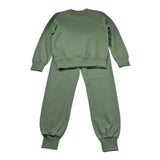 Moschino Completo 2 Pezzi Felpa-Pantalone Tinta Unita per Bambino HPK03E VERDE MOSCHINO 