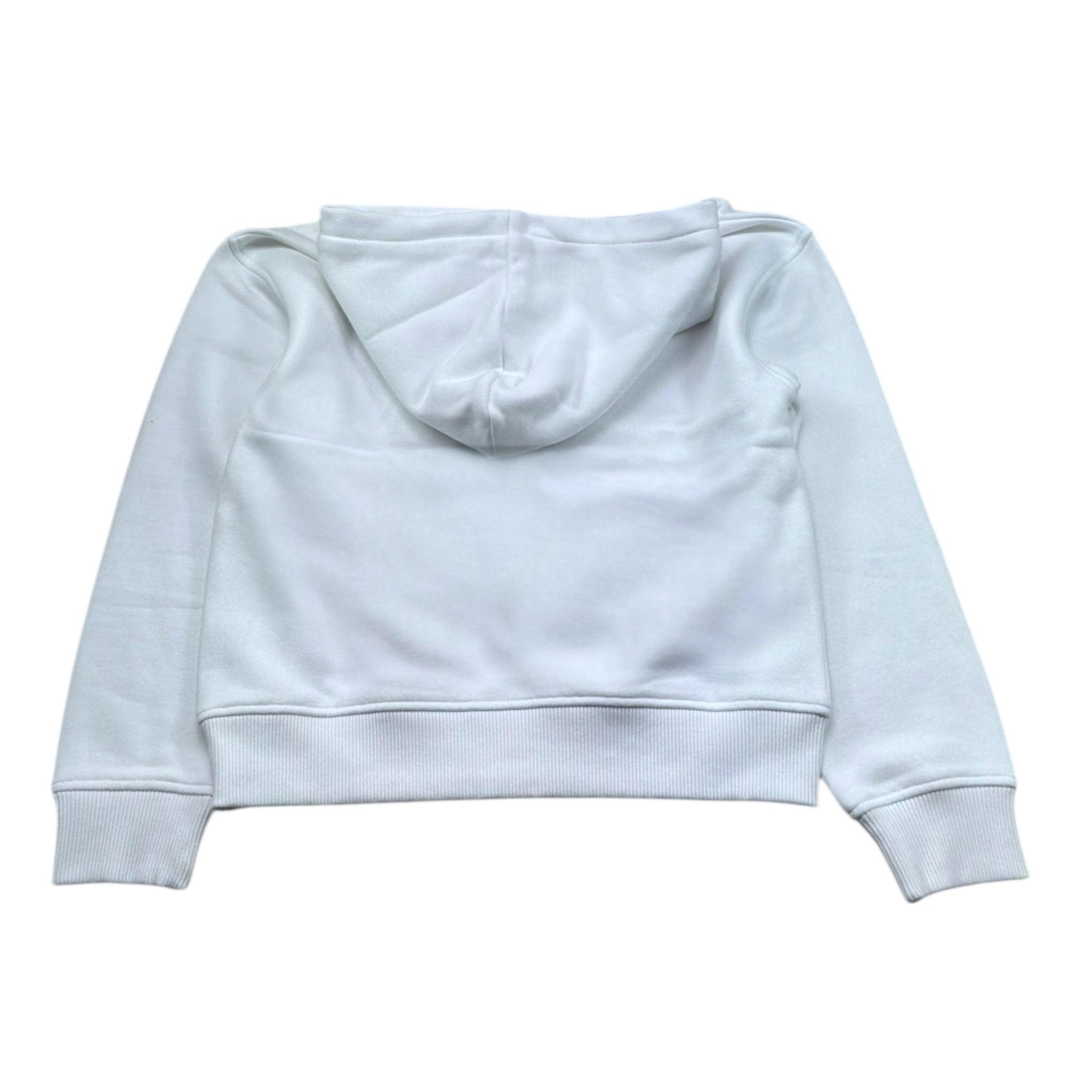 Moschino Felpa Tinta Unita con Cappuccio E Stampa per Bambina HQF07K BIANCO MOSCHINO 