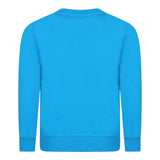 Moschino Felpa Chiusa Girocollo tinta unita con Stampa Orso Azzurro per Bambino HUF08V AZZURRO MOSCHINO 