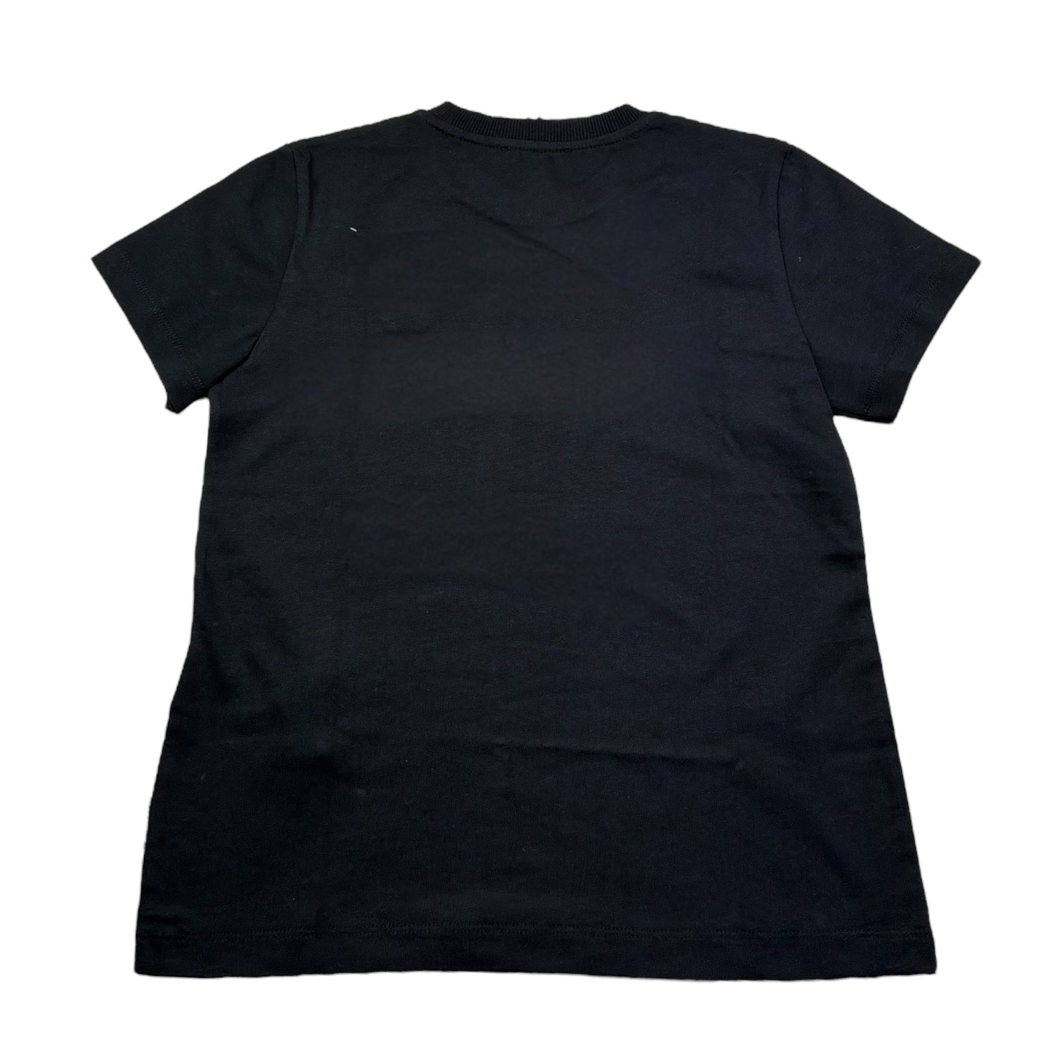 Moschino T-Shirt Girocollo Tinta Unita con Logo per Bambino HUM05E NERO MOSCHINO 
