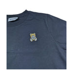 Moschino T-Shirt Girocollo Tinta Unita con Logo per Bambino HUM05E NERO MOSCHINO 