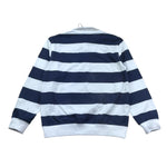 Moschino felpa Manica Lunga Bicolore con Fantasia A Righe per Bambino HUO010 BIANCO/BLU MOSCHINO 