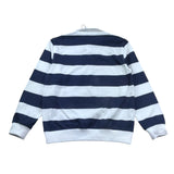 Moschino felpa Manica Lunga Bicolore con Fantasia A Righe per Bambino HUO010 BIANCO/BLU MOSCHINO 