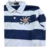 Moschino felpa Manica Lunga Bicolore con Fantasia A Righe per Bambino HUO010 BIANCO/BLU MOSCHINO 
