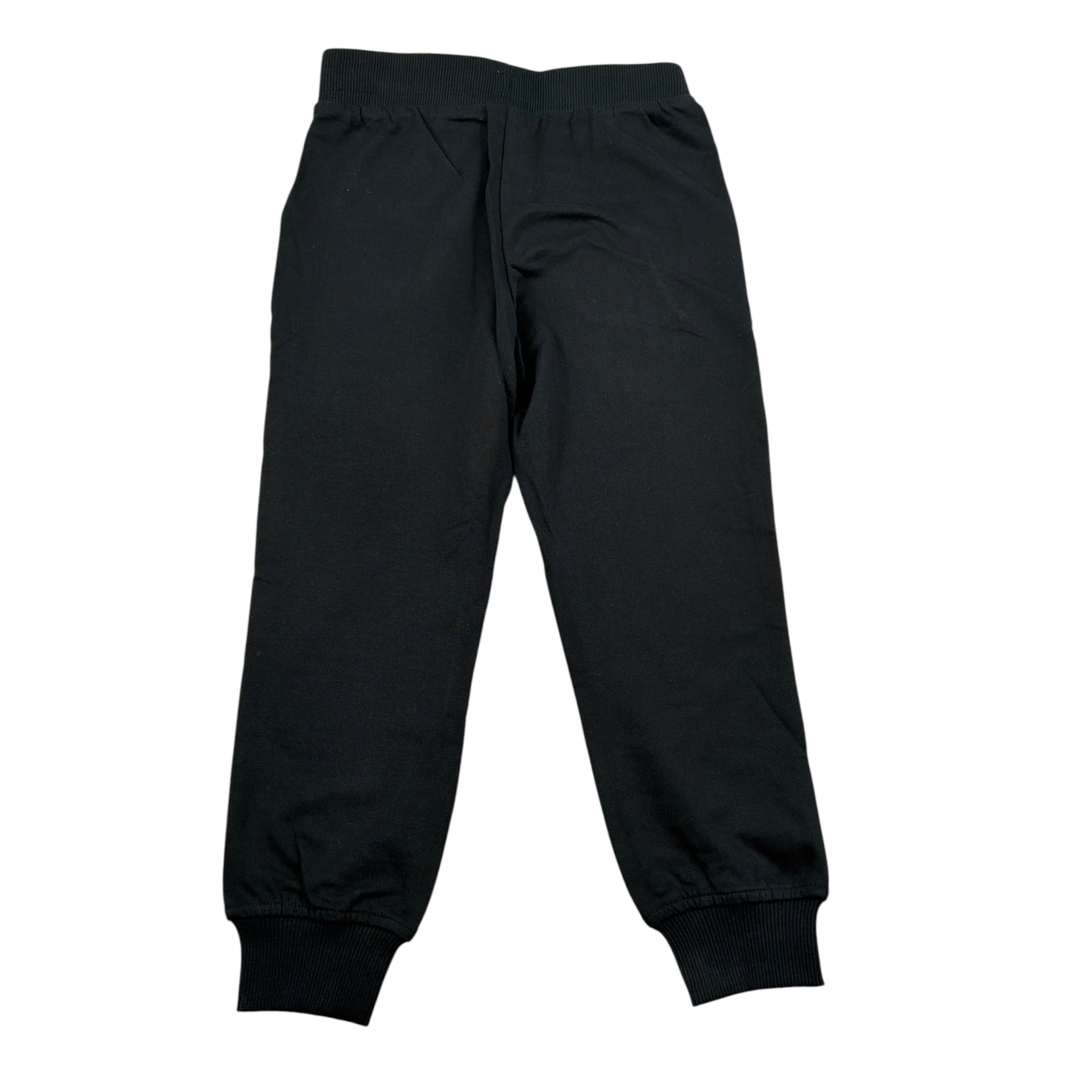 Moschino Pantalone Tuta tinta unita con Logo Nero per Bambino HUP079 NERO MOSCHINO 