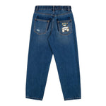 Moschino Jeans Tinta Unita con Elastico In Vita per Bambino HUP089 BLU MOSCHINO 