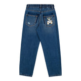 Moschino Jeans Tinta Unita con Elastico In Vita per Bambino HUP089 BLU MOSCHINO 