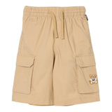 Moschino Bermuda Tinta Unita con Elastico In Vita per Bambino HUQ027 CAMMELLO MOSCHINO 