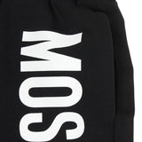 Moschino Bermuda In Tuta Tinta Unita con Logo per Bambino HUQ02FX NERO MOSCHINO 