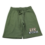 Moschino Bermuda Tinta Unita con Stampa per Bambino HUQ02M VERDE MOSCHINO 