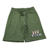 Moschino Bermuda Tinta Unita con Stampa per Bambino HUQ02M VERDE MOSCHINO 