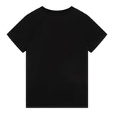 Moschino T-Shirt Girocollo tinta unita Cn Logo Nero per Bambino HXM04K NERO MOSCHINO 