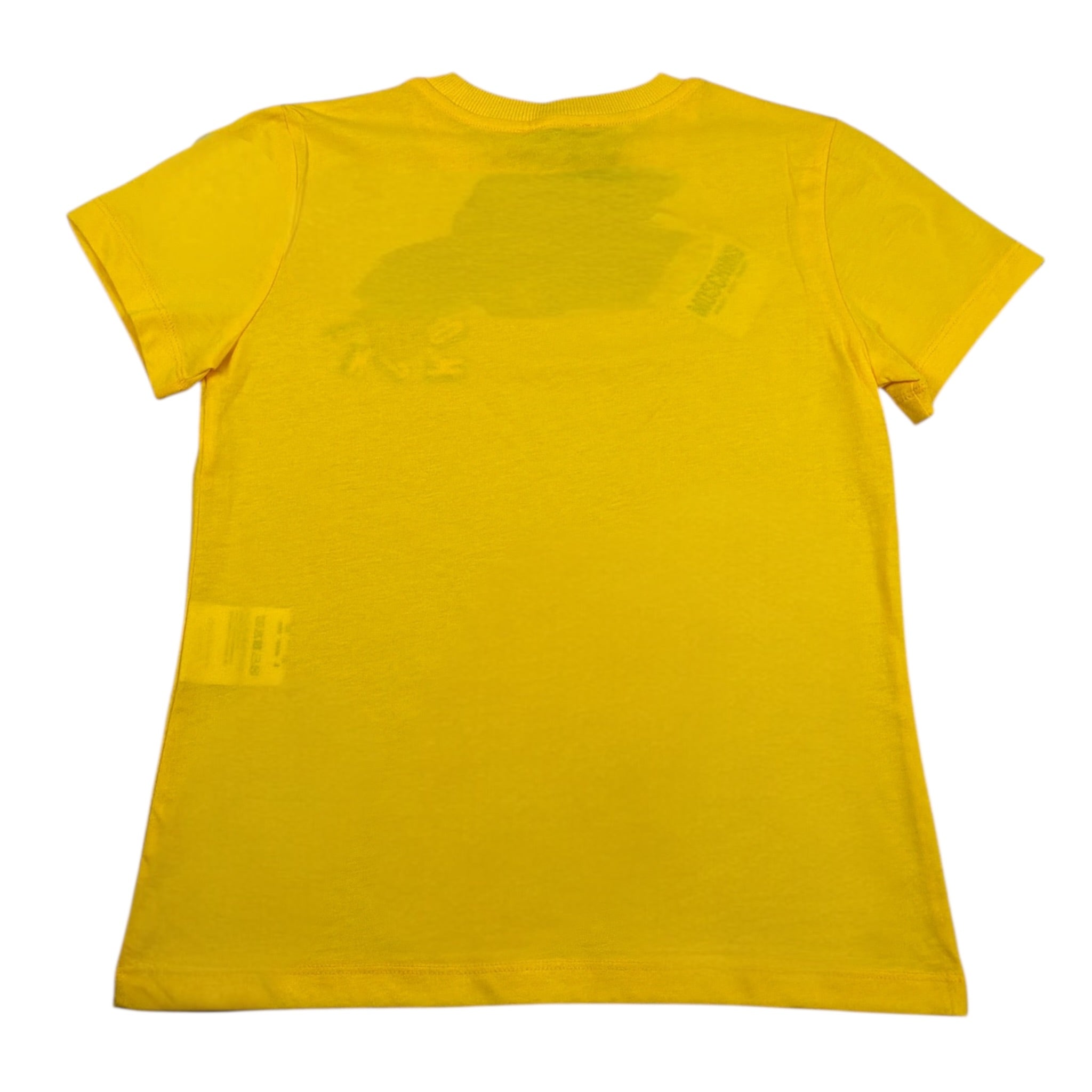 t-shirt tinta unita con logo HZK024 GIALLO MOSCHINO 
