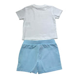 Moschino Completo 2 Pezzi Felpa-Bermuda Bicolore per Neonato M5G00M BIANCO/AZZURRO MOSCHINO 