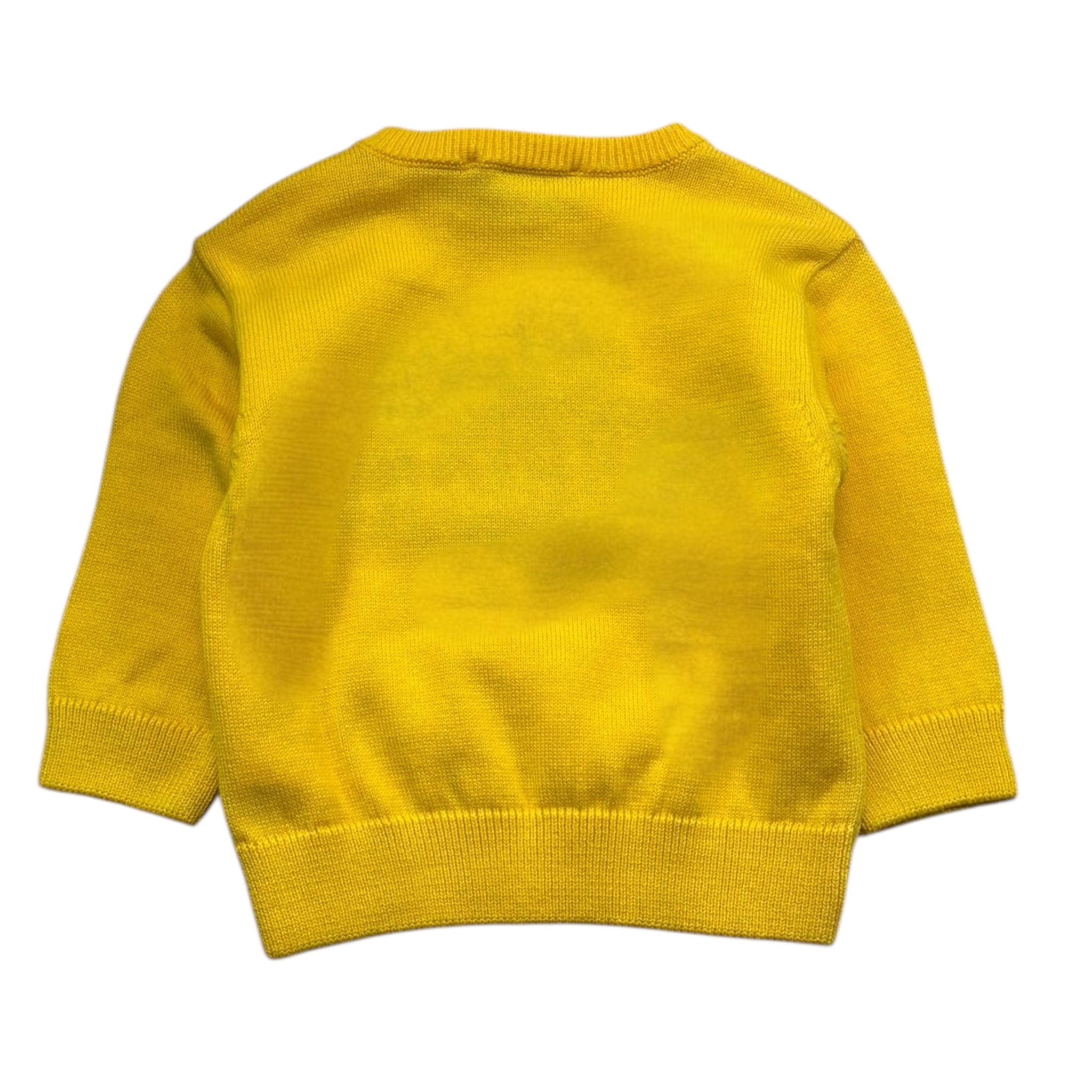 Moschino Maglia Girocollo Tinta Unita con Stampa per Neonato M8WOOJ GIALLO MOSCHINO 