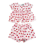 Moschino Completo 2 Pezzi Camicia-Short Tinta Unita con Stampa per Neonata MDG01P BIANCO MOSCHINO 