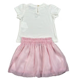 Moschino Completo 2 T-Shirt-Gonne per Neonata MDG01S BIANCO/ROSA MOSCHINO 