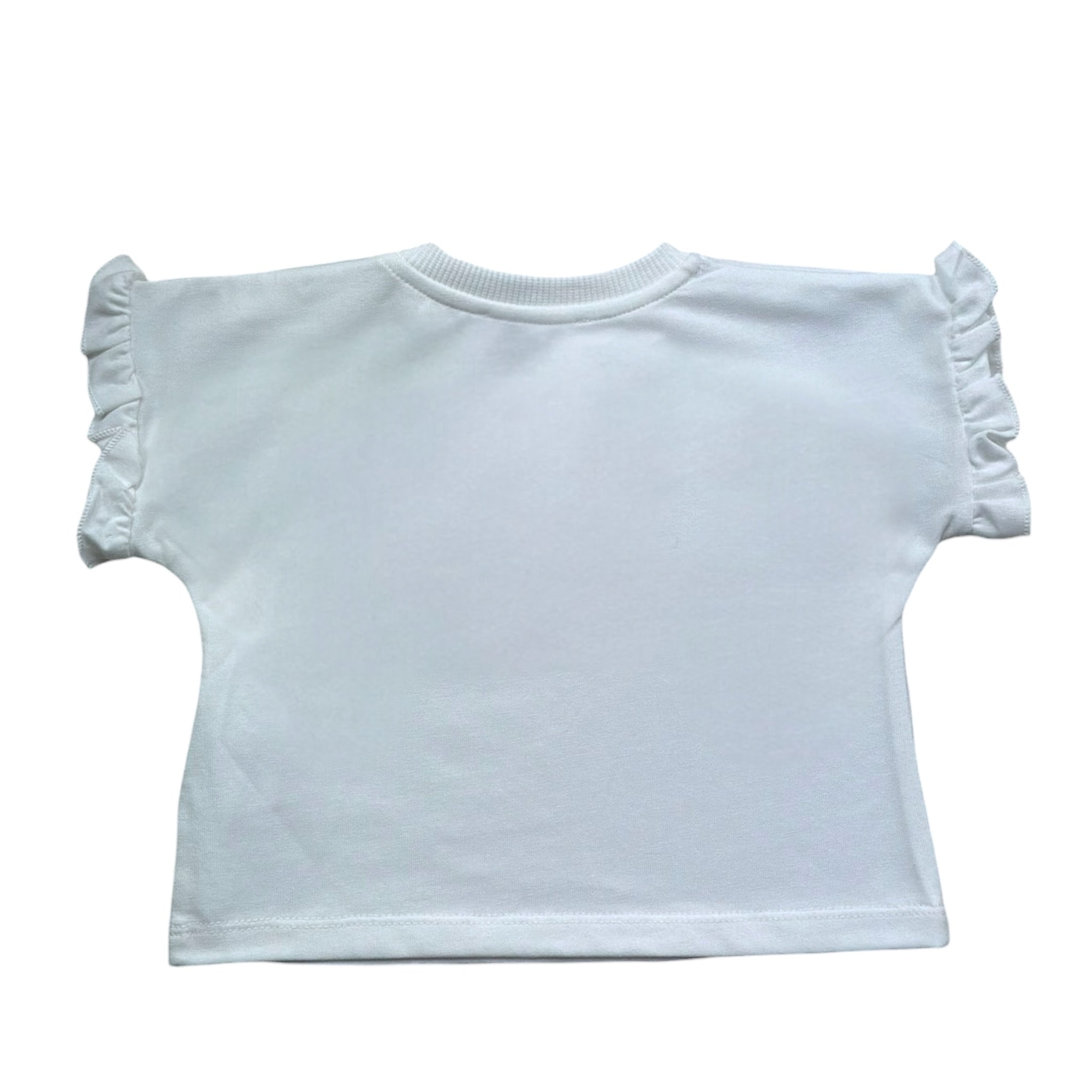 Moschino T-Shirt Girocollo Tinta Unita con Stampa per Neonata MDM03O BIANCO MOSCHINO 
