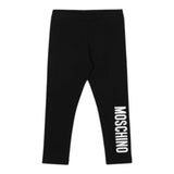 Moschino Leggins Tinta Unita con Logo per Bambina MDP03D NERO MOSCHINO 