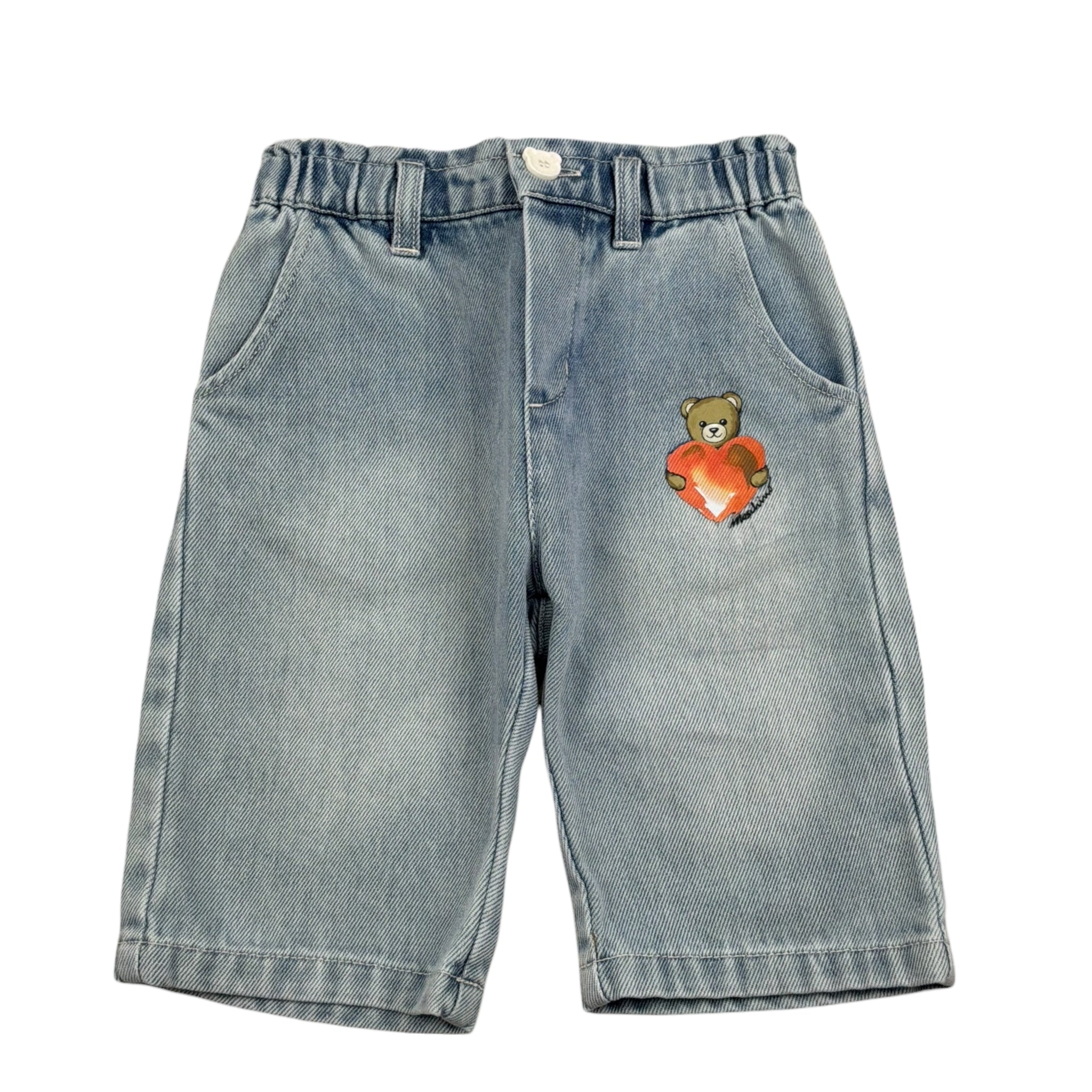 Moschino Jeans Tinta Unita con Elastico In Vita per Neonata MDP03I AZZURRO MOSCHINO 