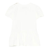 Moschino Abito Tinta Unita con Stampa per Bambina MDV0C7J BIANCO MOSCHINO 