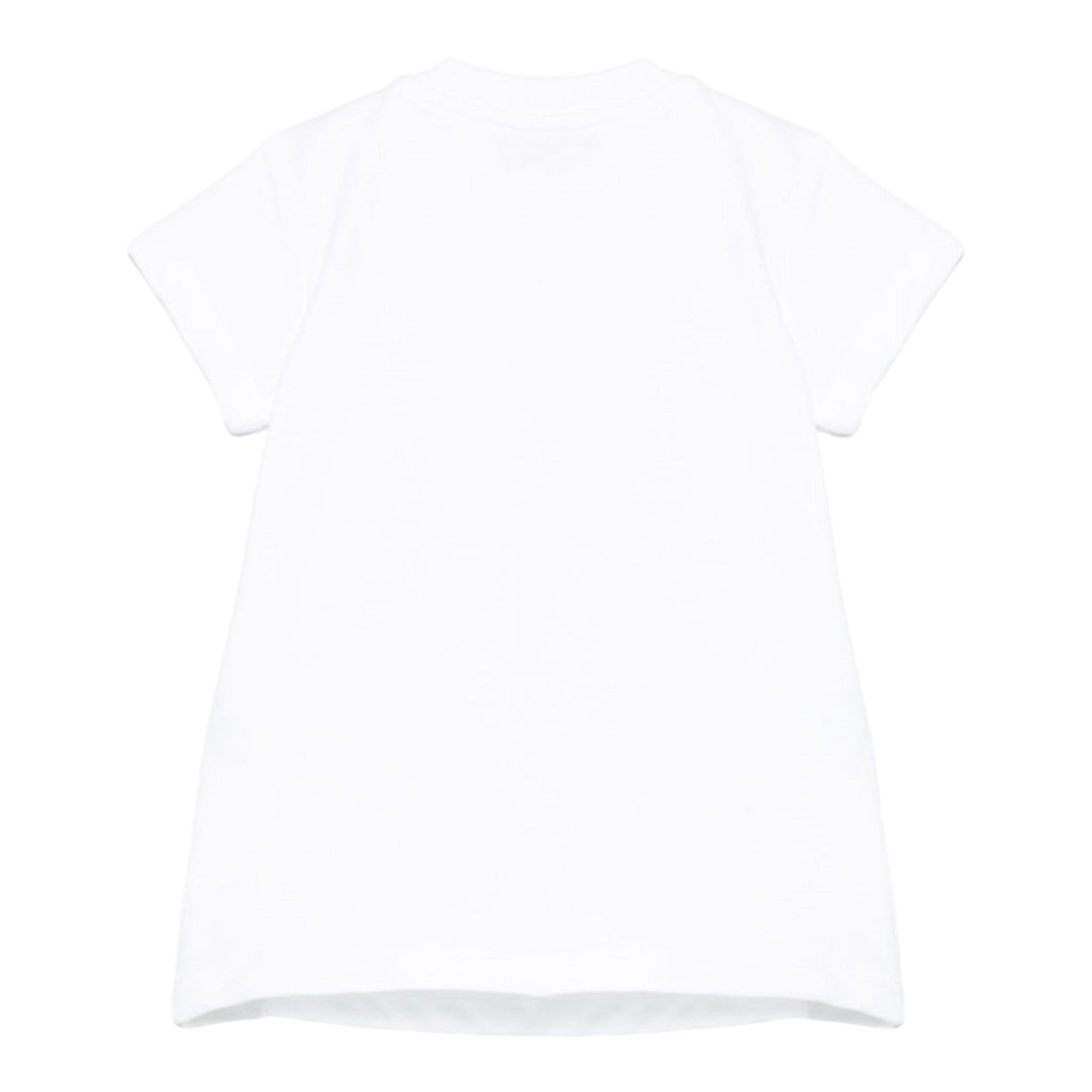 Moschino Abito Girocollo Tinta Unita con Stampa per Neonata MDV0C9 BIANCO MOSCHINO 