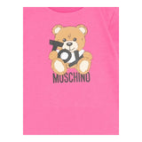Moschino Abito Girocollo Tinta Unita con Stampa per Neonata MDV0C9XXXX FUXIA MOSCHINO 
