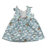 Moschino Abito Tinta Unita con Stampa per Neonata MDV0DN AZZURRO MOSCHINO 