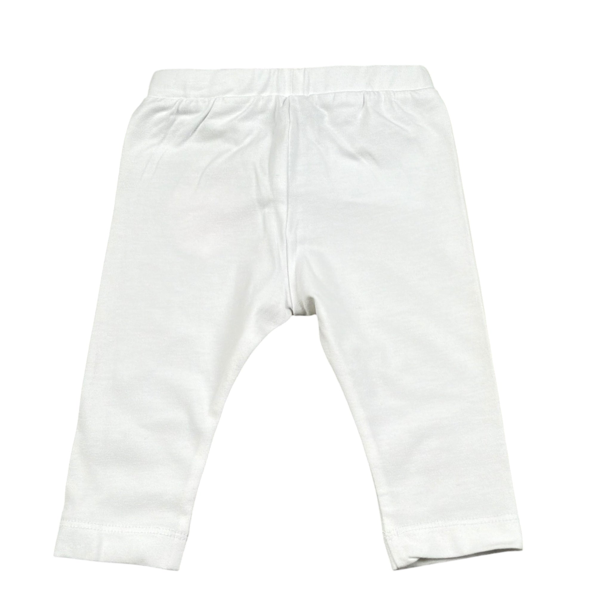 Moschino Leggins Tinta Unita con Stampa per Neonata MIP032 BIANCO MOSCHINO 