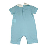 Moschino Pagliacceto Tinta Unita con Colletto per Neonato MMY03Y AZZURRO MOSCHINO 