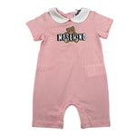 Moschino Pagliaccetto Mezza Manica Tinta Unita con Colletto per Neonata MNY03YA ROSA MOSCHINO 