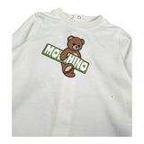 Moschino set Tutina Manica Lunga Tinta Unita con Logo-bavetta per Neonato MOY05L PANNA MOSCHINO 