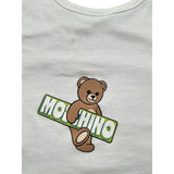 Moschino set Tutina Manica Lunga Tinta Unita con Logo-bavetta per Neonato MOY05L PANNA MOSCHINO 