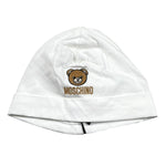 Moschino Cappello Tinta Unita con Stampa per Neonato MRY03E BIANCO MOSCHINO 