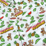Moschino Camicia Mezza Manica Tinta Unita con Stampa per Neonato MUC01L BIANCO MOSCHINO 