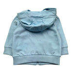 Moschino Felpa Tinta Unita con Zip E Cappuccio per Neonato MUF067 AZZURRO MOSCHINO 