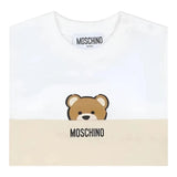 Moschino Completo 2 Pezzi T-Shirt-Bermuda Bicolore per Neonato MUG01F BIANCO/BEIGE MOSCHINO 