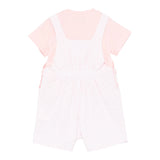 Moschino Completo 2 Pezzi T-Shirt-Salopette per Neonata MUG01L ROSA MOSCHINO 
