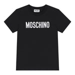 Moschino T-Shirt Girocollo Tinta Unita con Stampe In Contrasto per Neonato MUM04FX NERO MOSCHINO 