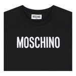 Moschino T-Shirt Girocollo Tinta Unita con Stampe In Contrasto per Neonato MUM04FX NERO MOSCHINO 