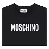Moschino T-Shirt Girocollo Tinta Unita con Stampe In Contrasto per Neonato MUM04FX NERO MOSCHINO 