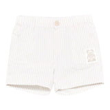 Moschino Bermuda Fantasia A Righe per Neonato MUQ01D BIANCO/BEIGE MOSCHINO 