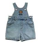 Moschino Salopette Tinta Unita In Denim per Neonato MUQ01R AZZURRO MOSCHINO 