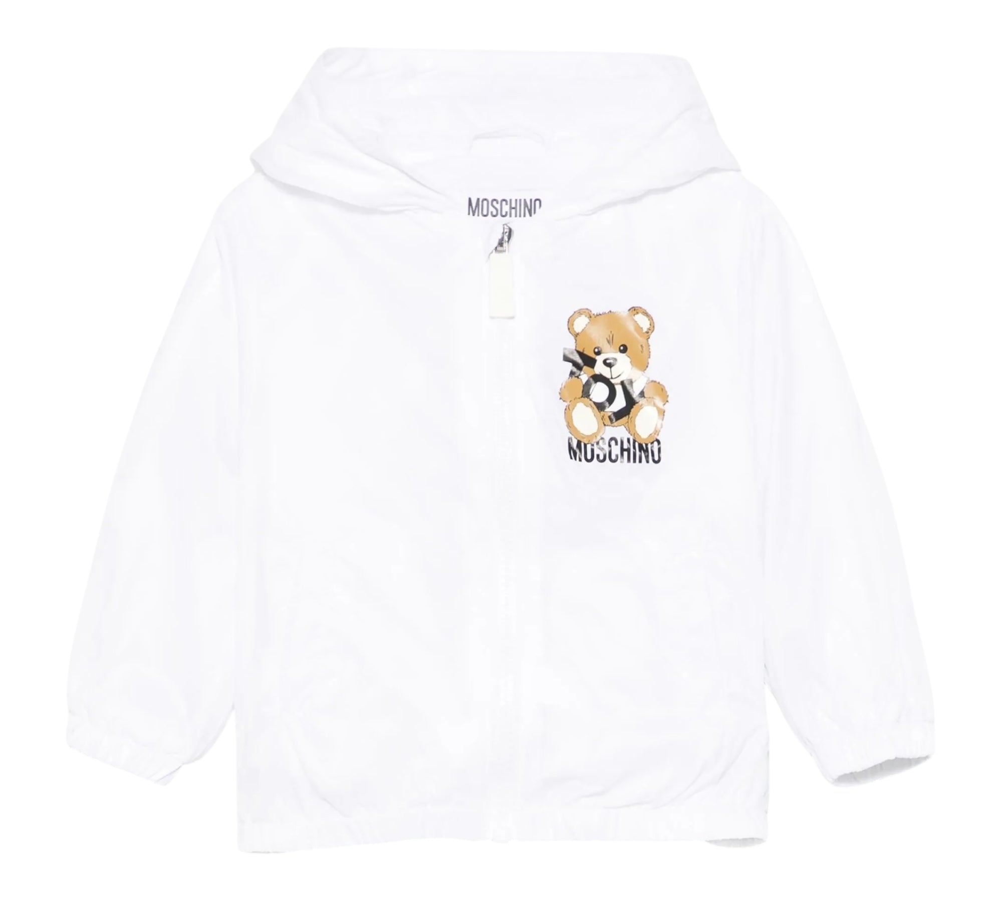 Moschino Giubbino Tinta Unita con Cappuccio per Neonato MUS022 BIANCO MOSCHINO 