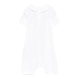 Moschino Pagliaccetto Tinta Unita con Stampa per Neonata MUT049 BIANCO MOSCHINO 