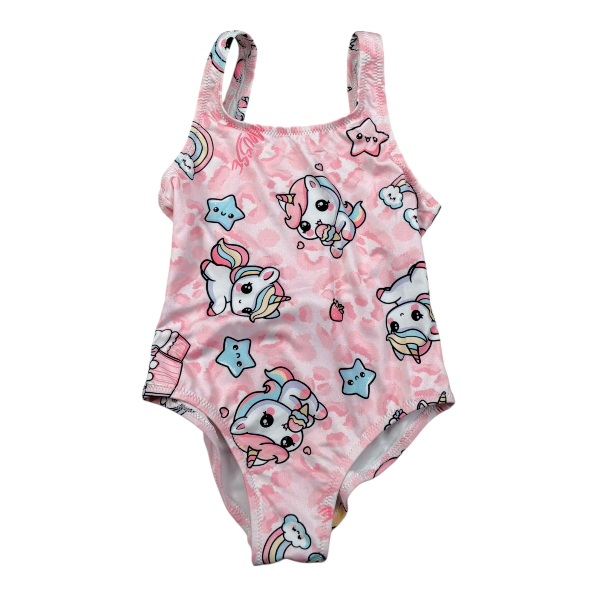 Mousse Costume Intero Tinta Unita con Stampa per Neonata COSTUNIN ROSA MOUSSE 